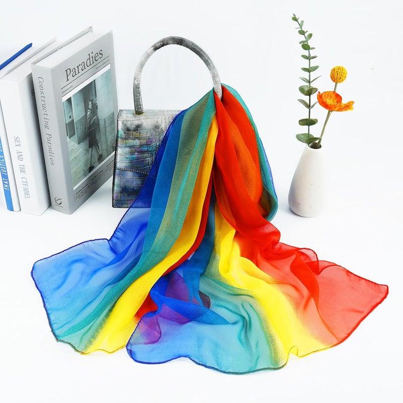 E-Clover Herebuy - Unique Women's Floral Scarves: Chiffon Flowers & Birds Printed Scarf - Image 4